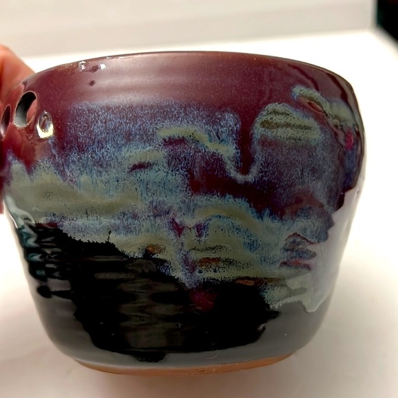 Hand Made Chopstick Pottery Bowl Beautiful Glaze - Picture 2 of 8